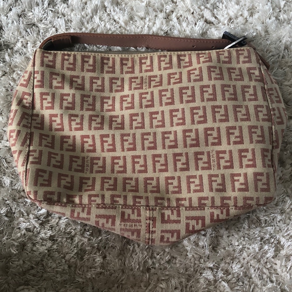 Pink / Mauve Mini Fendi Zucca Purse